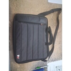 Swiss Gear Black 17" Laptop Computer Case Messenger Travel Bag